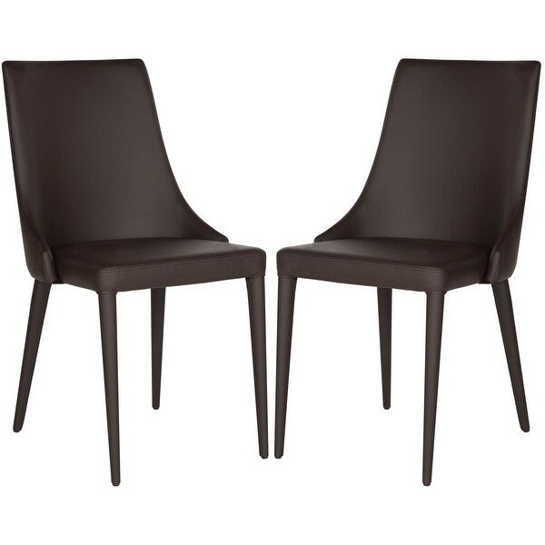 SAFAVIEH Dining Mid-Century Modern Summerset Brown Dining Chairs (Set of 2)