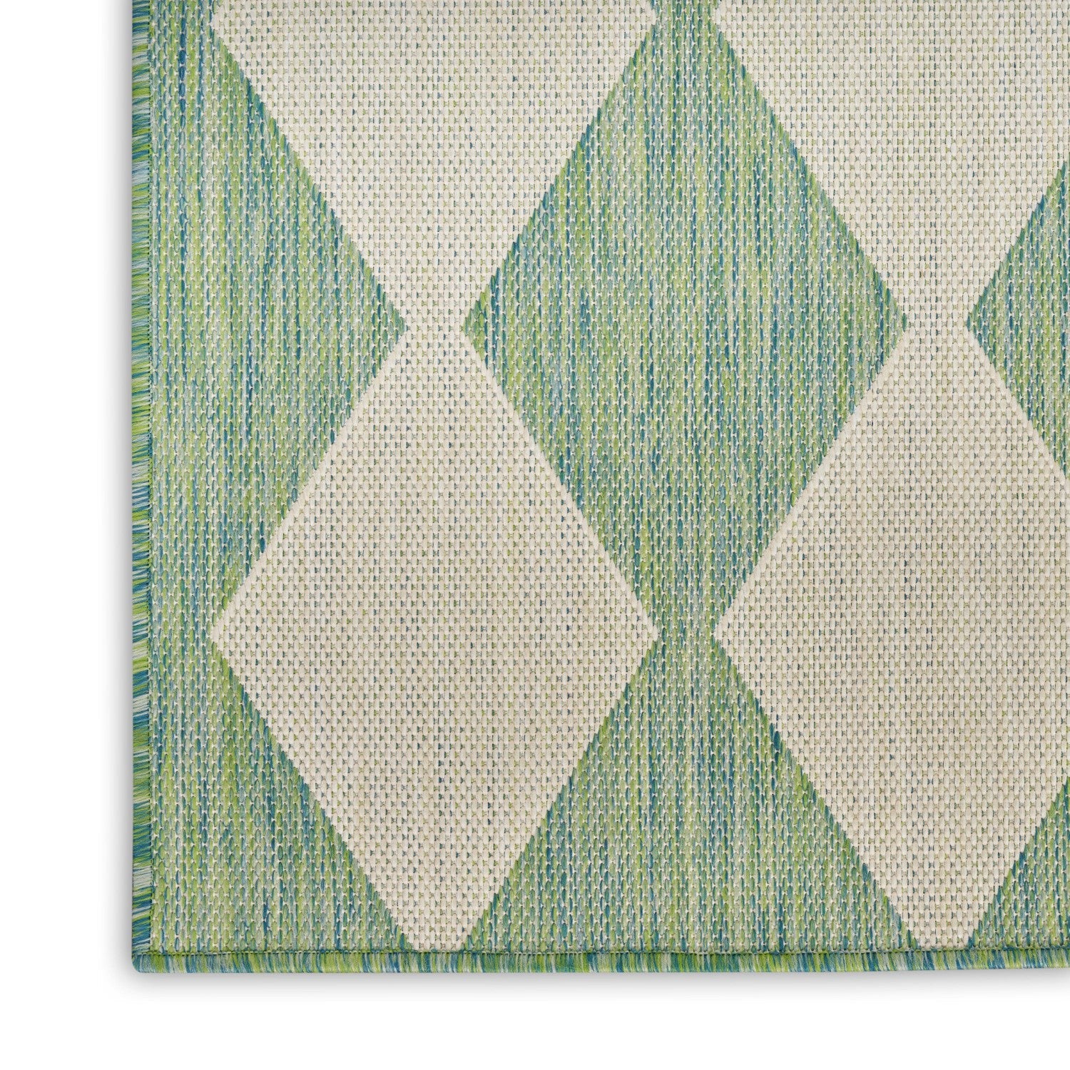 Positano Indoor/Outdoor Blue/Green Geometric Rug