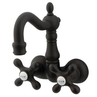 Kingston Brass Vintage 3-38 in. 2-Handle Wall Mount Claw Foot Tub Faucet in Oil Rubbed Bronze HCC1077T5