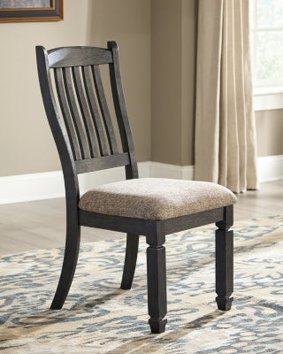 Signature Design by Ashley Tyler Creek Dining Room Upholstered Chair， Set of 2， Antique Black