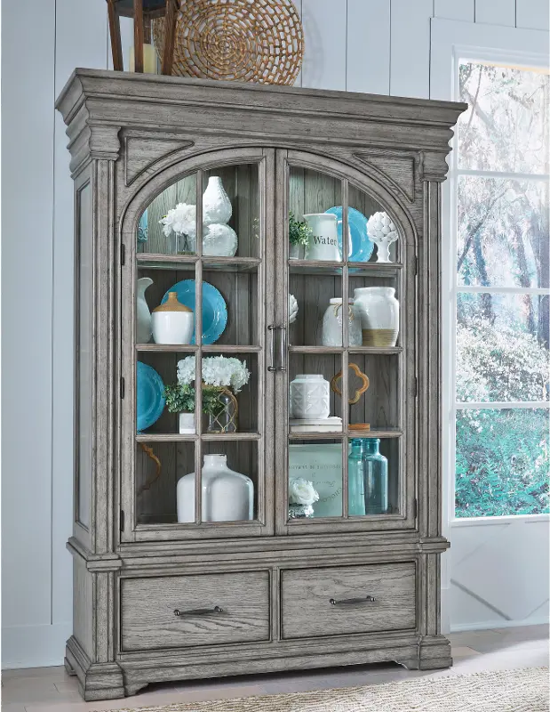 Madison Ridge Gray China Cabinet