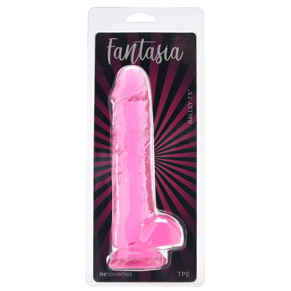 Fantasia Ballsy 7.5 Inch Dildo in Pink