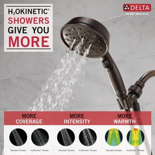 Delta 7-Spray Patterns 1.75 GPM 5.25 in. Wall Mount Handheld Shower Head in Venetian Bronze 75723RB