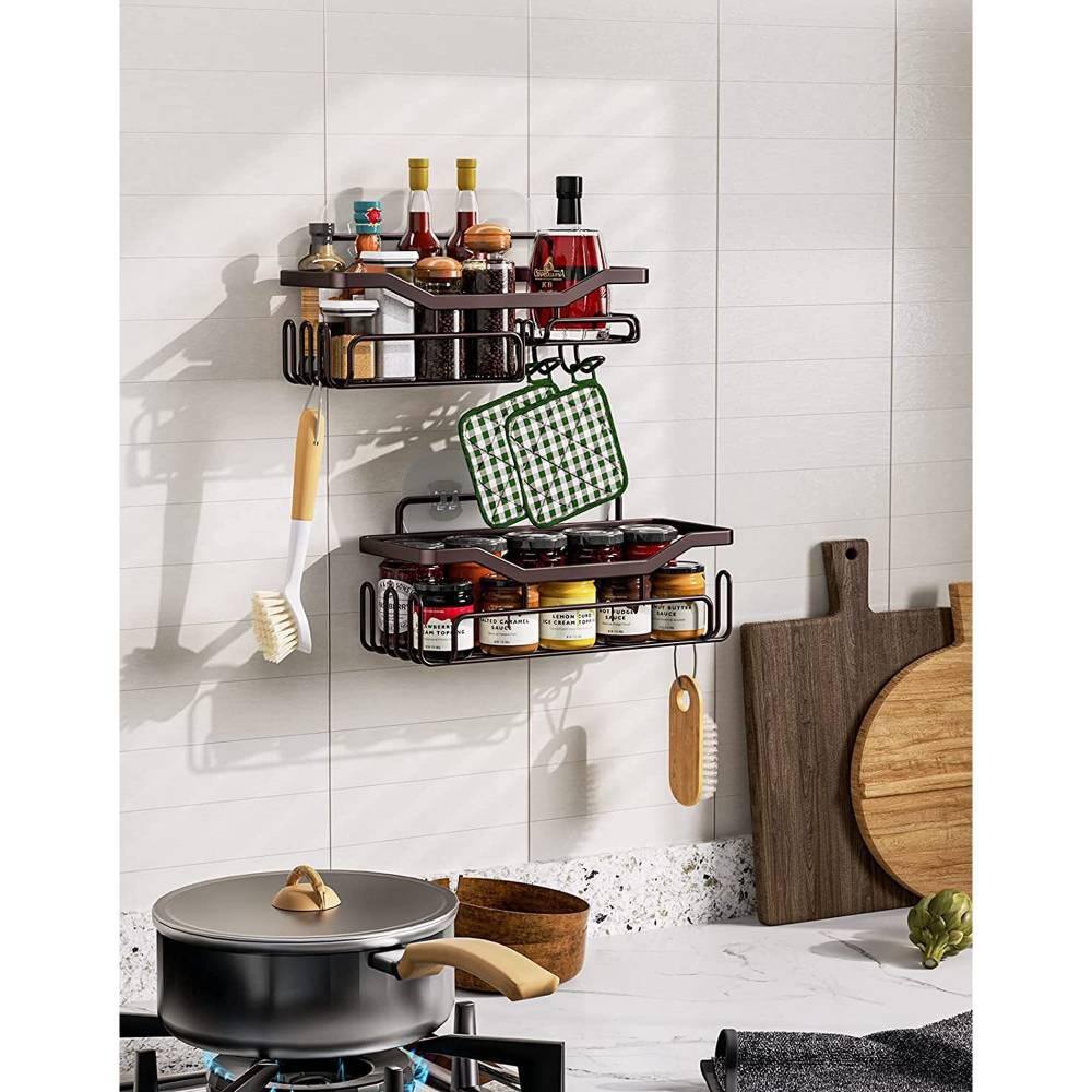 Dyiom Adhesive Shower Caddy Shower Organizer Shelf Build in Shampoo Holder 250007215