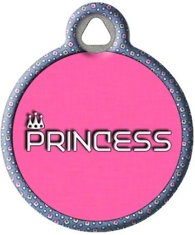 Dog Tag Art Princess Personalized Dog and Cat ID Tag