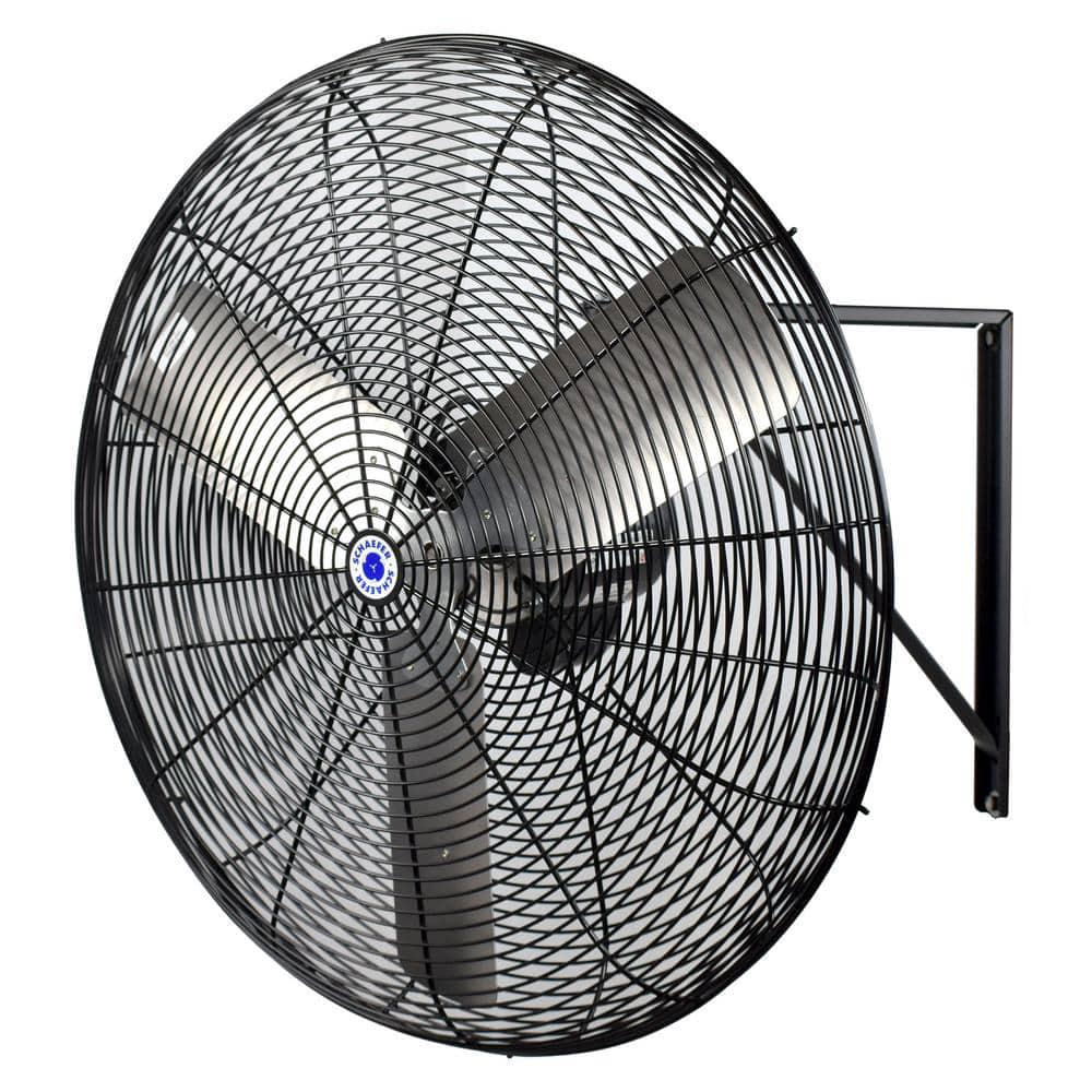 Schaefer 30 in Black Circulation Wall Mounted Fan