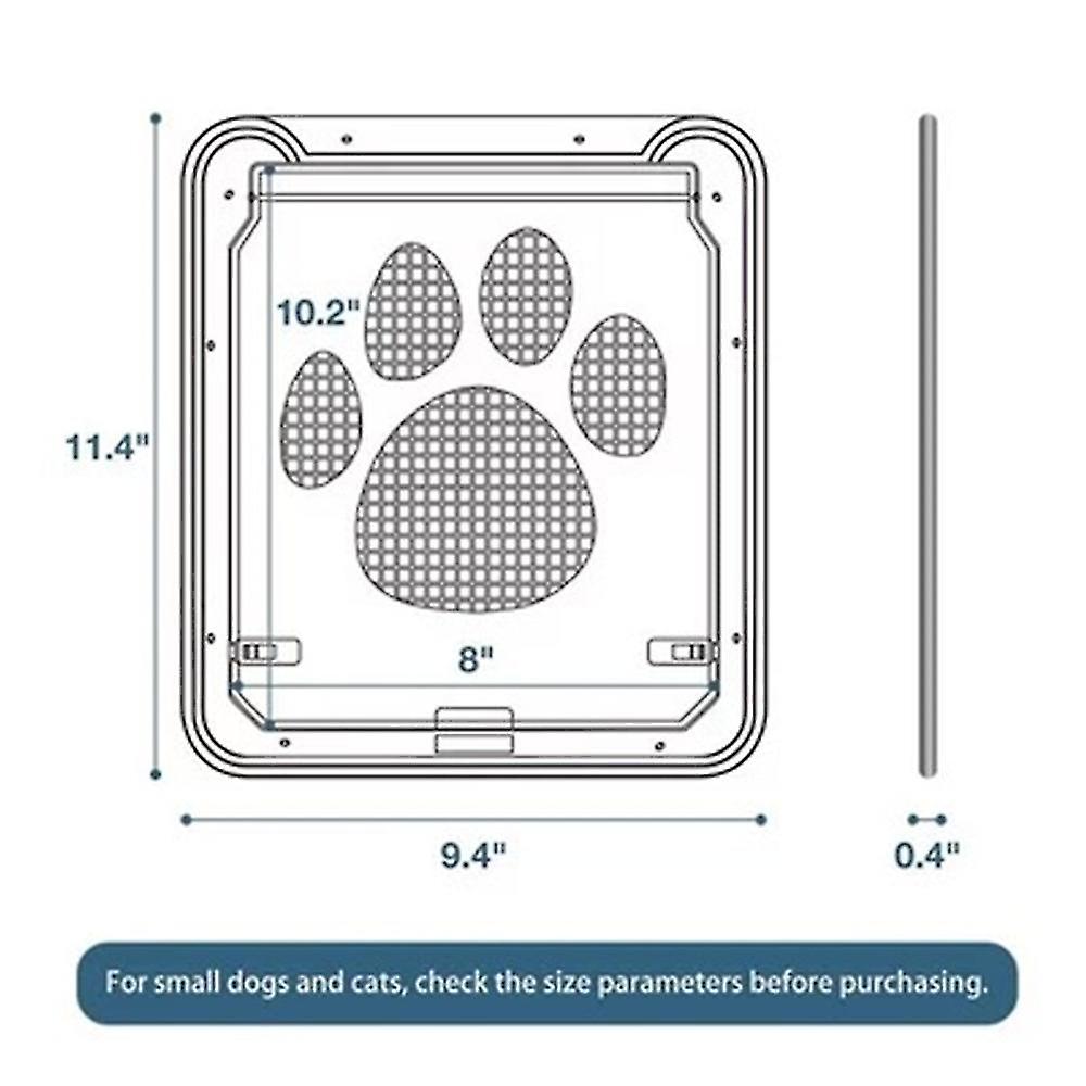 Cat Door Screen Pet Interior Lockable Magnetic Flap Screen Dog Mesh Fence Gate