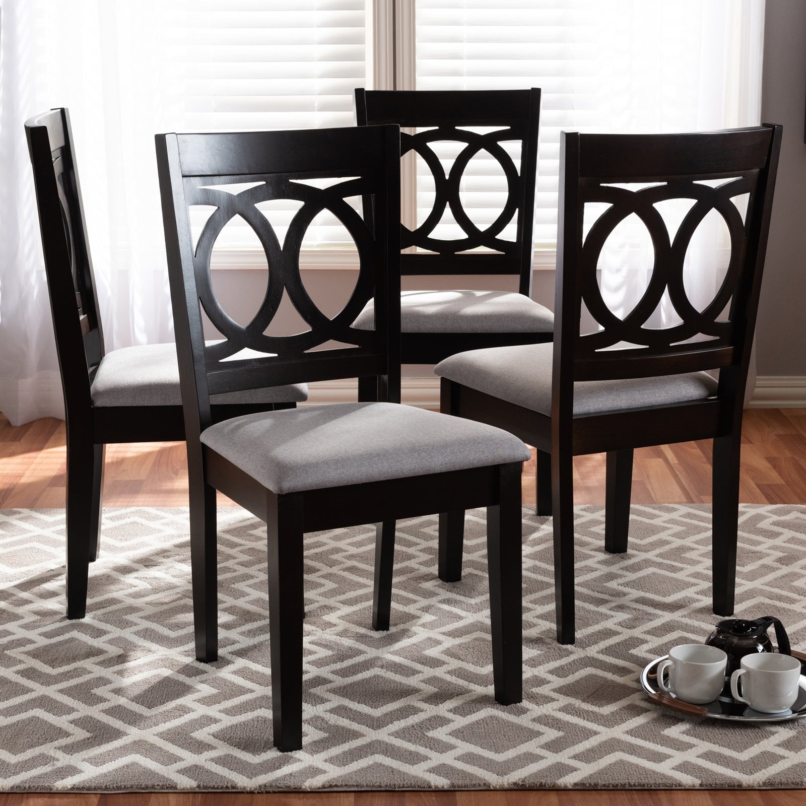 Baxton Studio Lenoir Upholstered Dining Side Chair - Set of 4