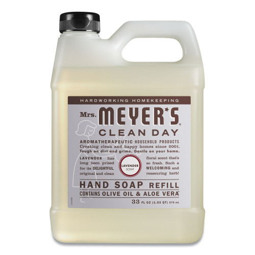 Mrs. Meyer's Clean Day Liquid Hand Soap， Lavender， 33 oz， 6/Carton (651318)