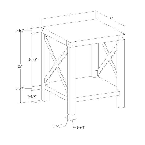 Magnolia Metal X Set of 2 End Table， Reclaimed Barnwood