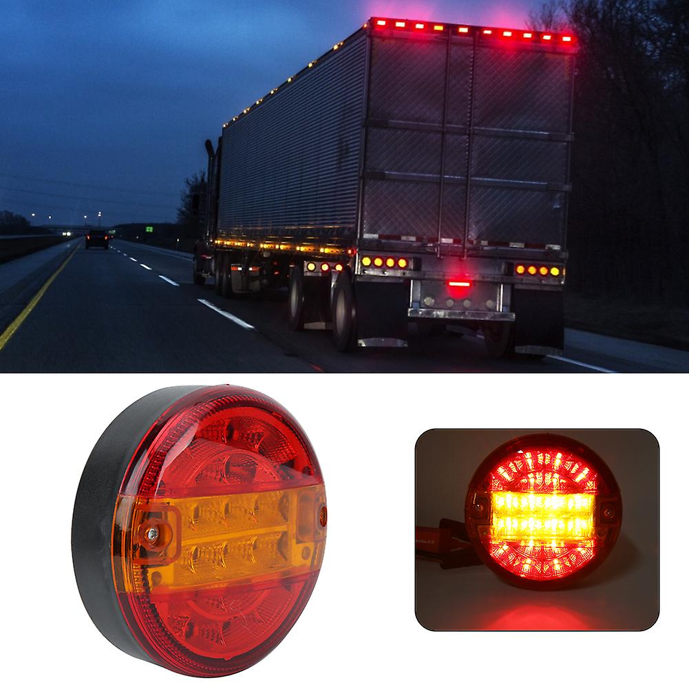 20leds Truck Tail Light Stop Brake Reverse Lamp 10-30v For 24v Vehicles Trailer