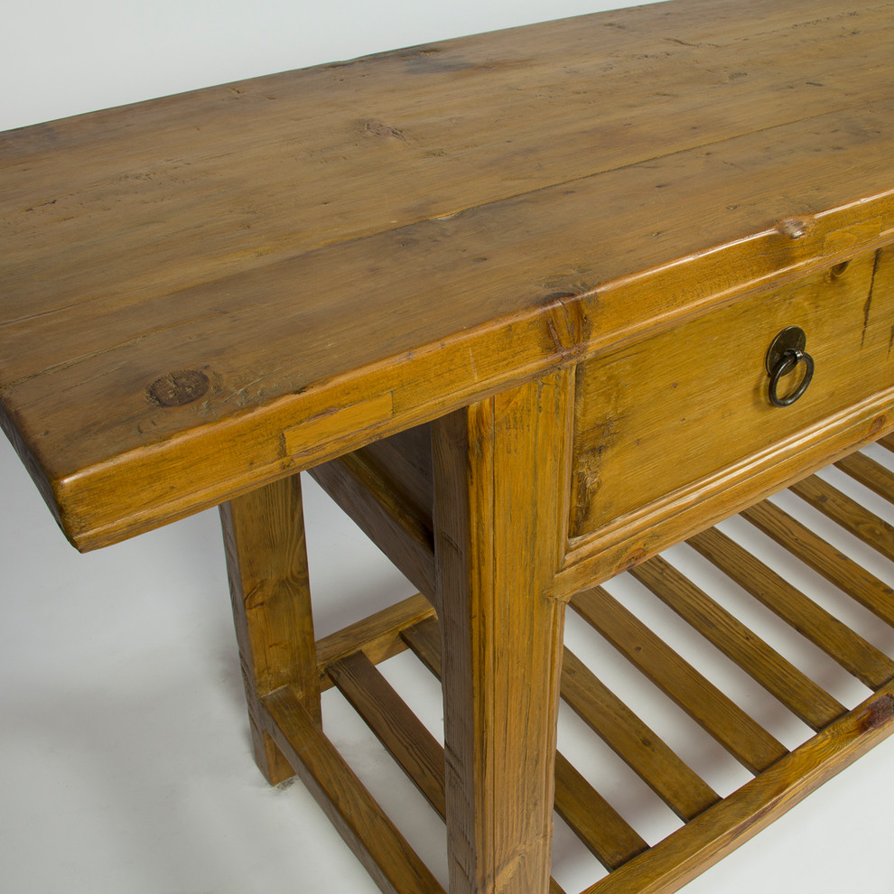 Chinese Country Charm Reclaimed Wood Console Table   Transitional   Console Tables   by Redd Furnishings  Houzz