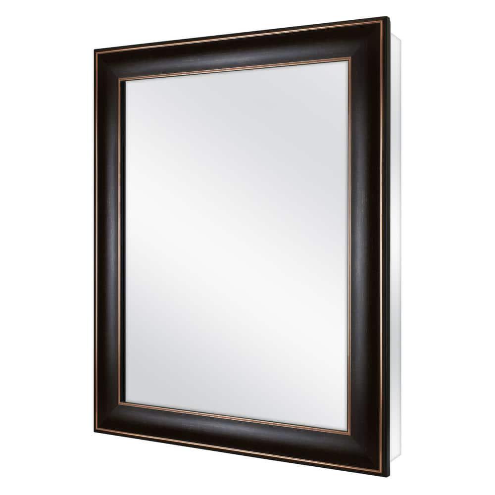 Home Decorators Collection 24 in x 30 in Fog Free Recessed or Surface Mount Medicine Cabinet in Oil Rubbed Bronze with Mirror