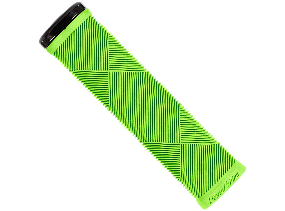 Lizard Skins Strata Lock On MTB Grip - Lime Green