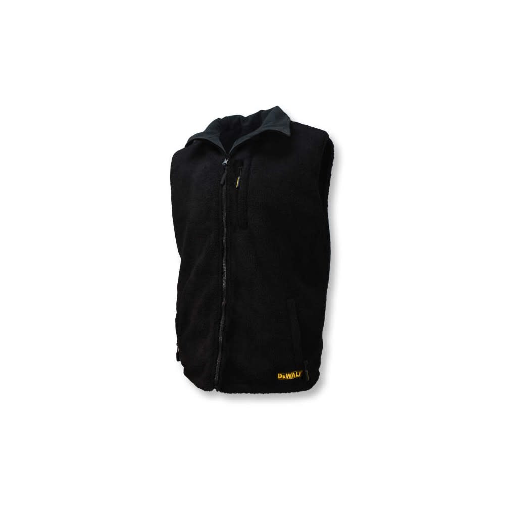 DEWALT 20V Fleece Vest Mens Heated Reversible Small Black Kit