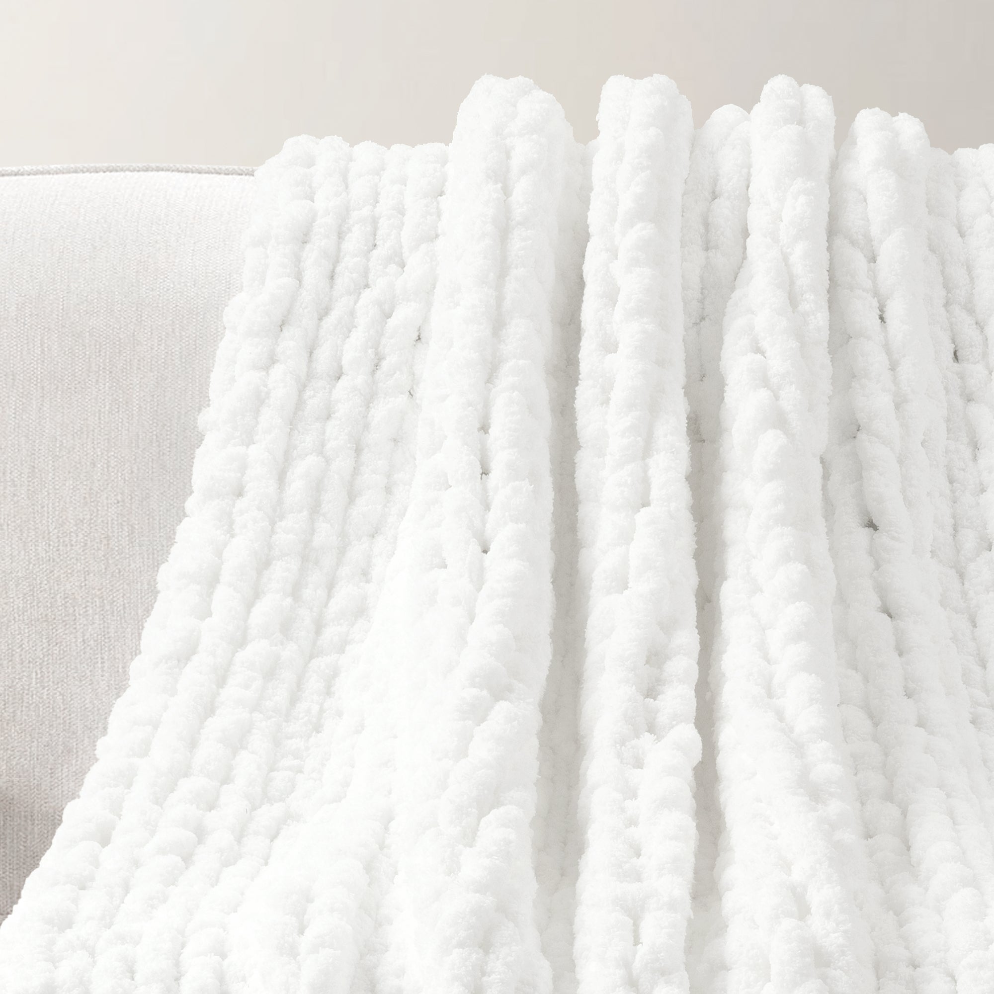 Hygge Ultra Soft Chenille Chunky Knit Throw