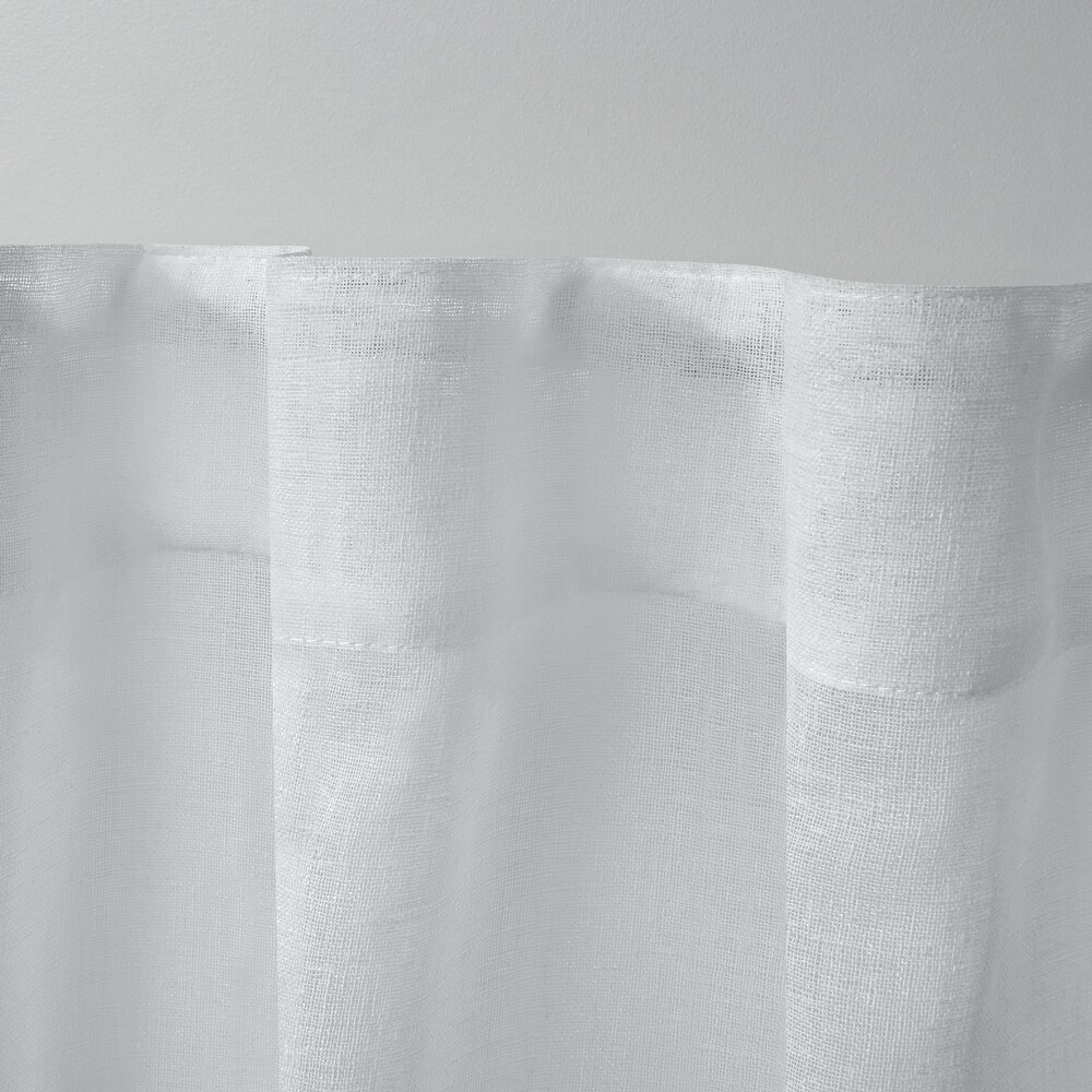 ATI Home Belgian Sheer Hidden Tab Top Curtain Panel Pair