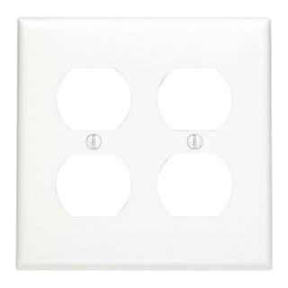 Leviton White 2-Gang 1-Toggle2-Duplex Wall Plate (1-Pack) 80716-W