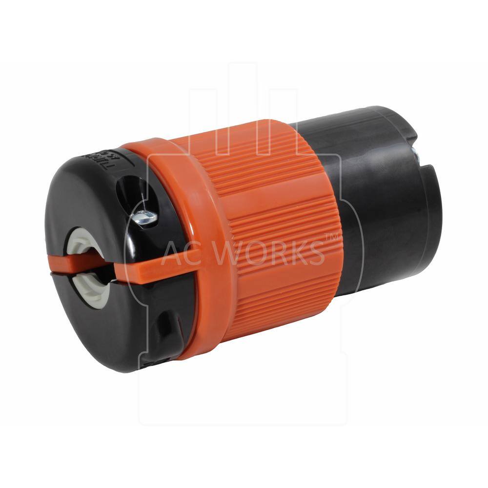 AC WORKS NEMA L6-30R 30A 250-Volt 3-Prong Locking Female Connector with UL C-UL Approval ASL630R-E