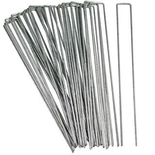 Sunnydaze Decor 12 in. Heavy-Duty Steel Outdoor Landscaping Garden Staples (25-Set) HMI-530