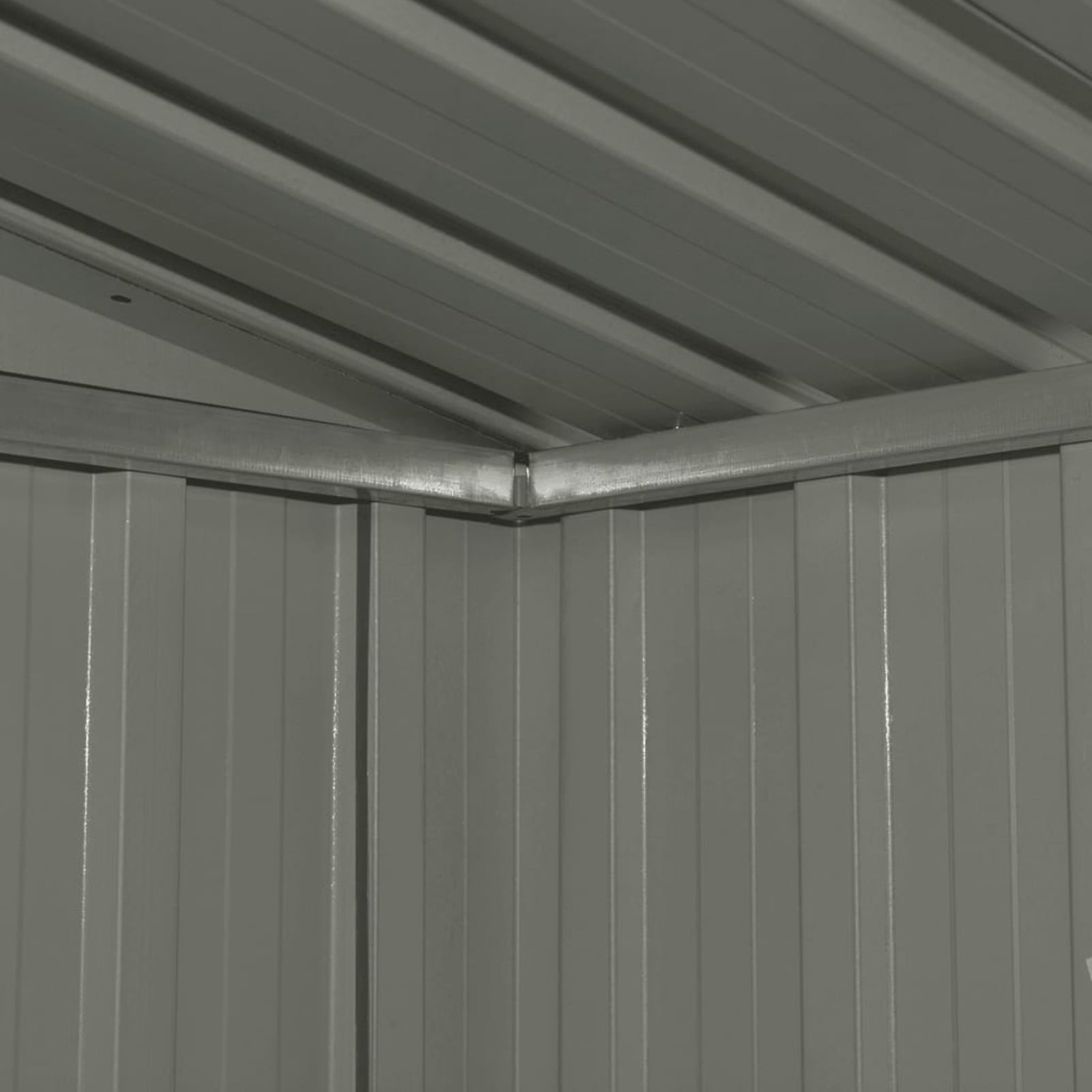 Lixada 6.73 x 8.43 ft. Garden Metal Storage Shed, Anthracite