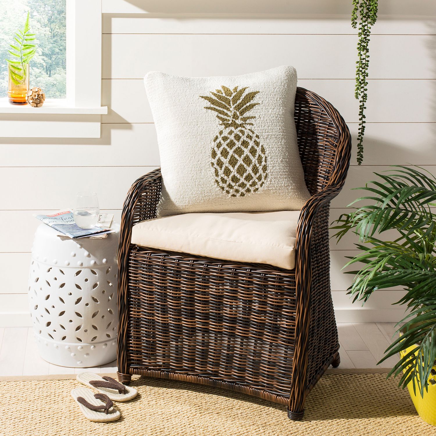 Safavieh Pineapple Indoor Outdoor Throw Pillow