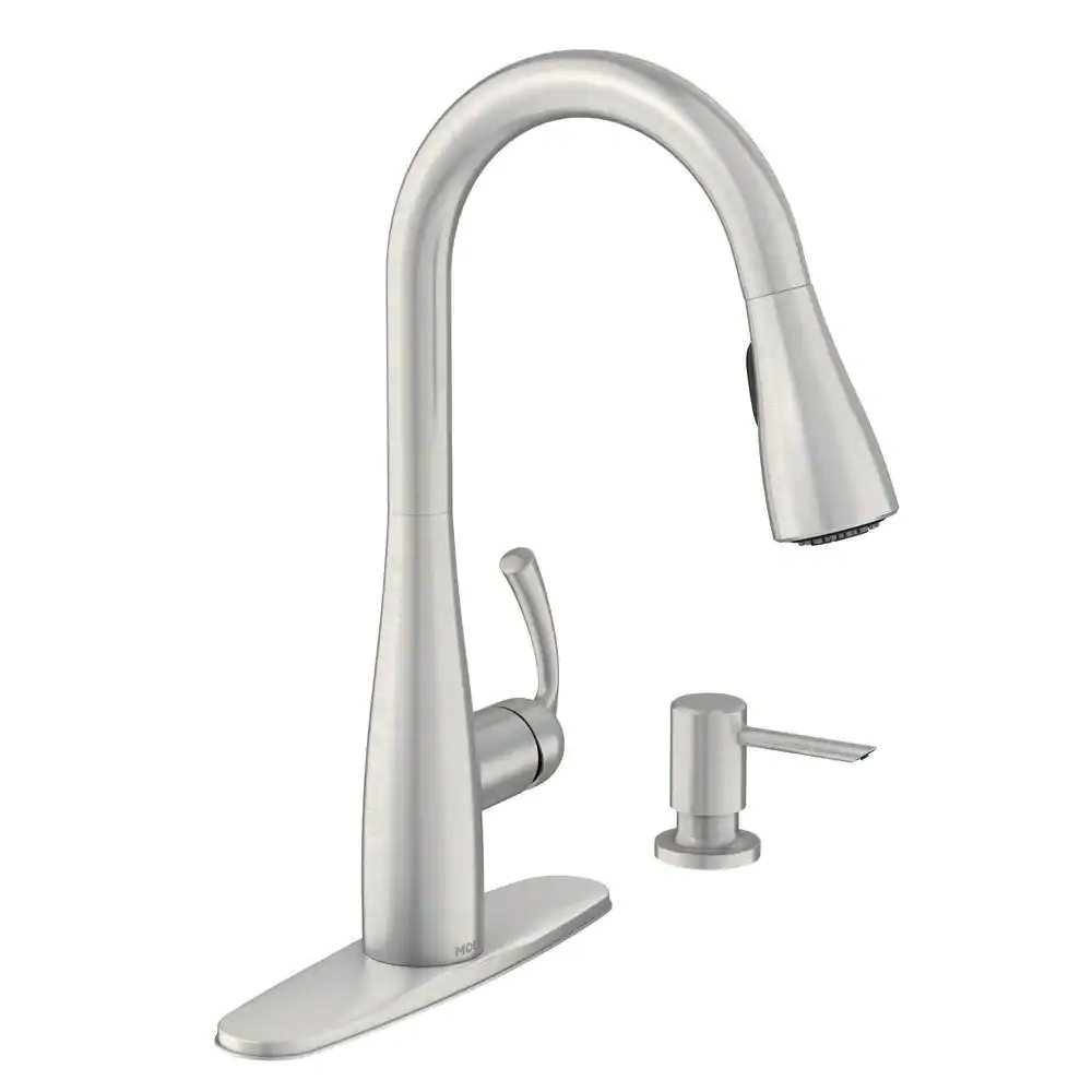 Moen Essie Single-Handle Pull-Down Sprayer Kitchen Faucet With Reflex And Power Clean In Spot Resist Stainless