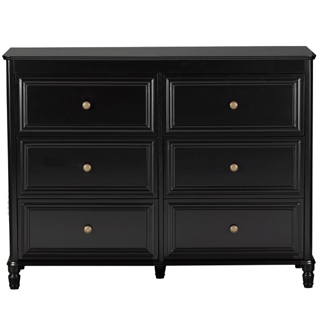 Little Seeds Piper 6 Drawer Dresser With Solid Wood Spindle Feet