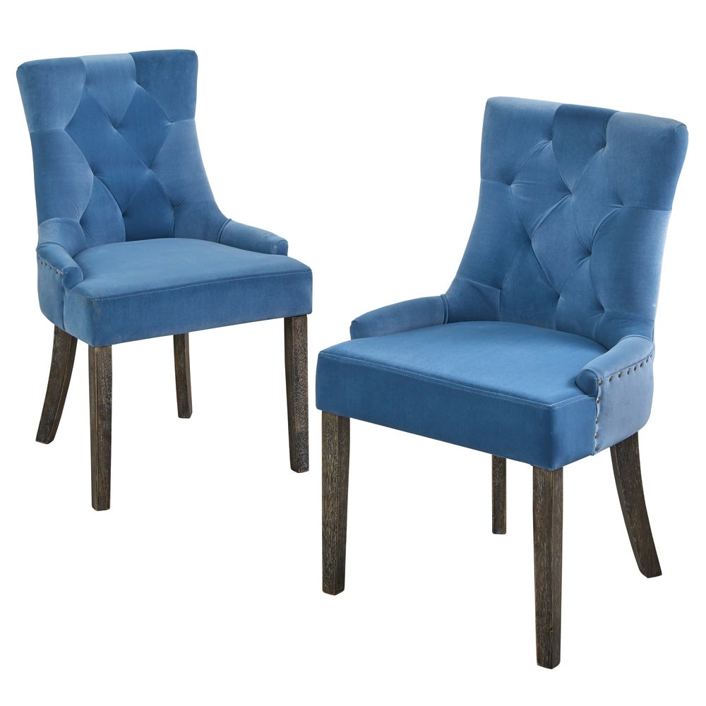 angelo:HOME Dining Chairs - Ariana Upholstered Parsons set of 2 or 4 (blue)