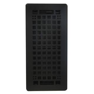 Modern Homes 4 in. x 10 in. Egg Crate Floor Register Black Matte Single Pack 18192