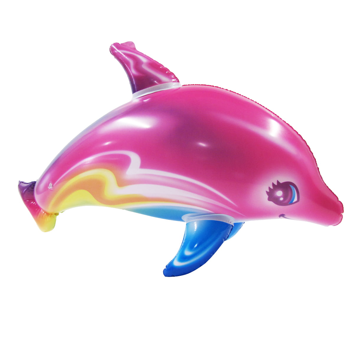 TreasureGurus Inflatable Rainbow Dolphin Swimming Pool Float