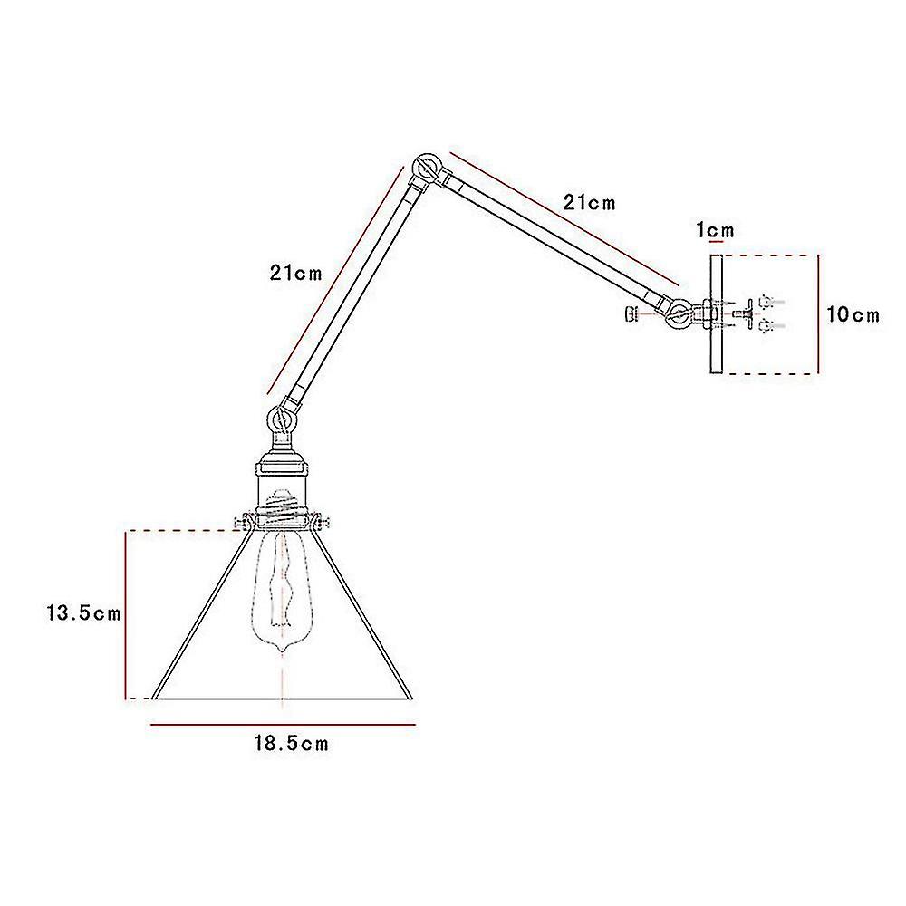 E27 Industrial Wall Light Adjustable Swivel Arm Wall Light Vintage Bed