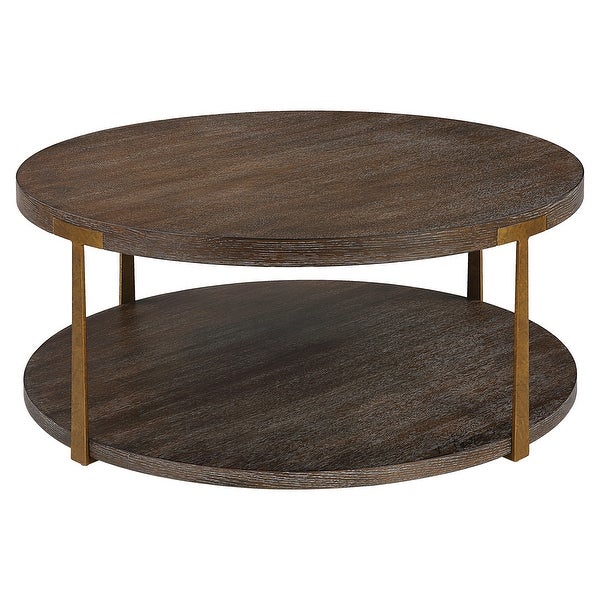 Uttermost Palisade Round Wood Coffee Table - 40 W X 17 H X 40 D (in)