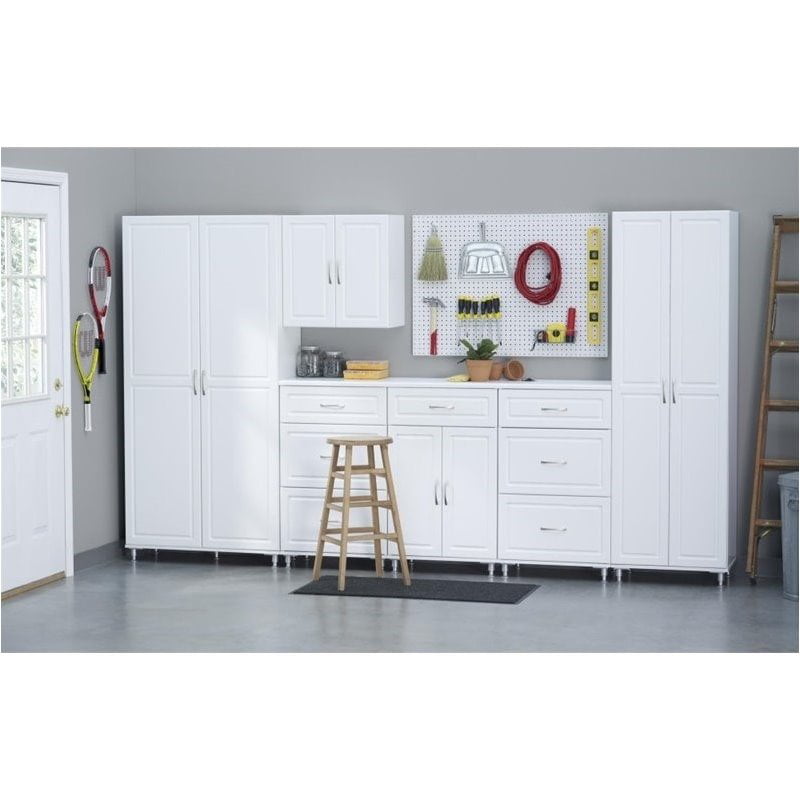 Pemberly Row 36 Storage Cabinet， Kitchen Pantry Cabinet in White Aquaseal