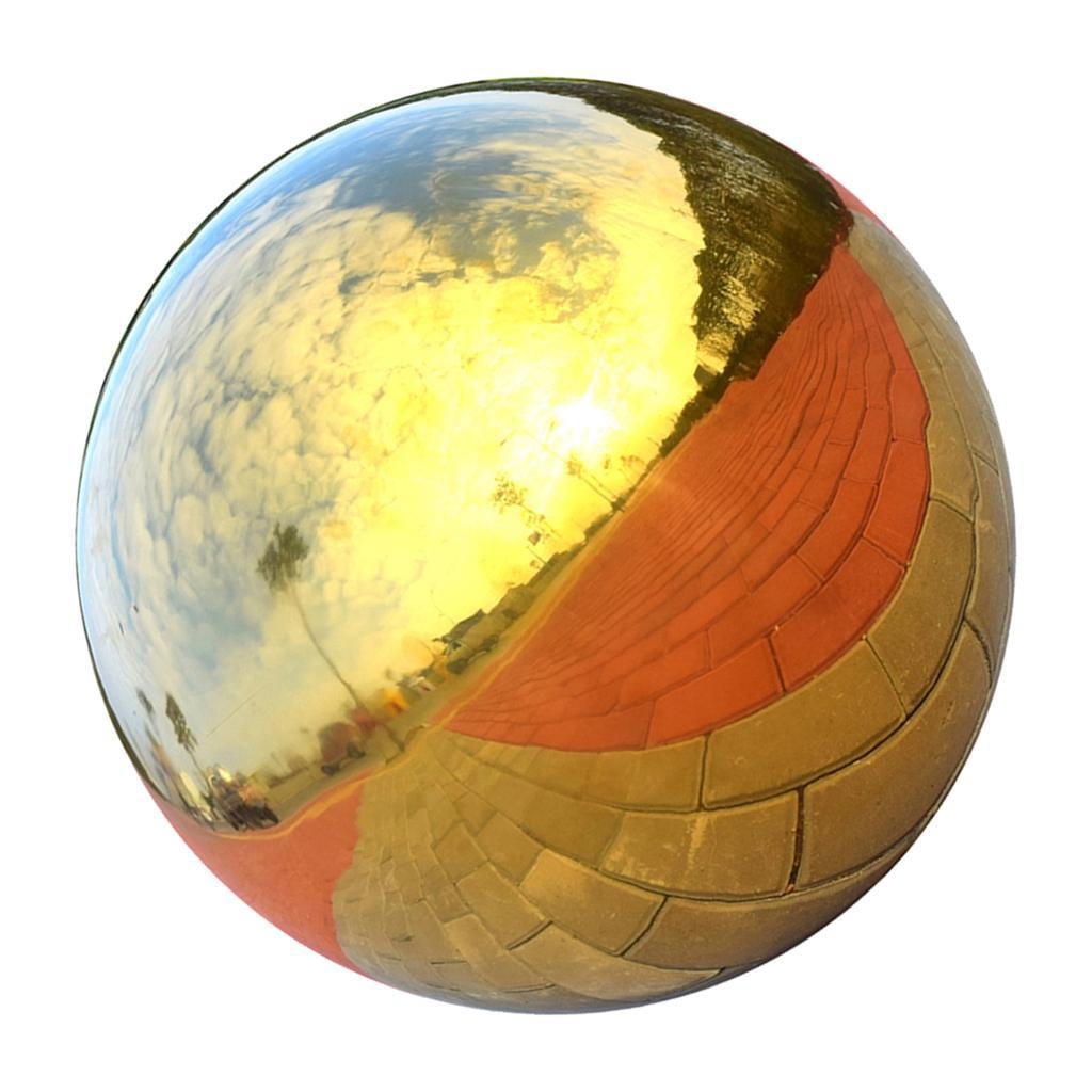 STAINLESS STEEL GAZING BALLS SEAMLESS MIRROR SPHERE GARDEN ORNAMENTS 180MM