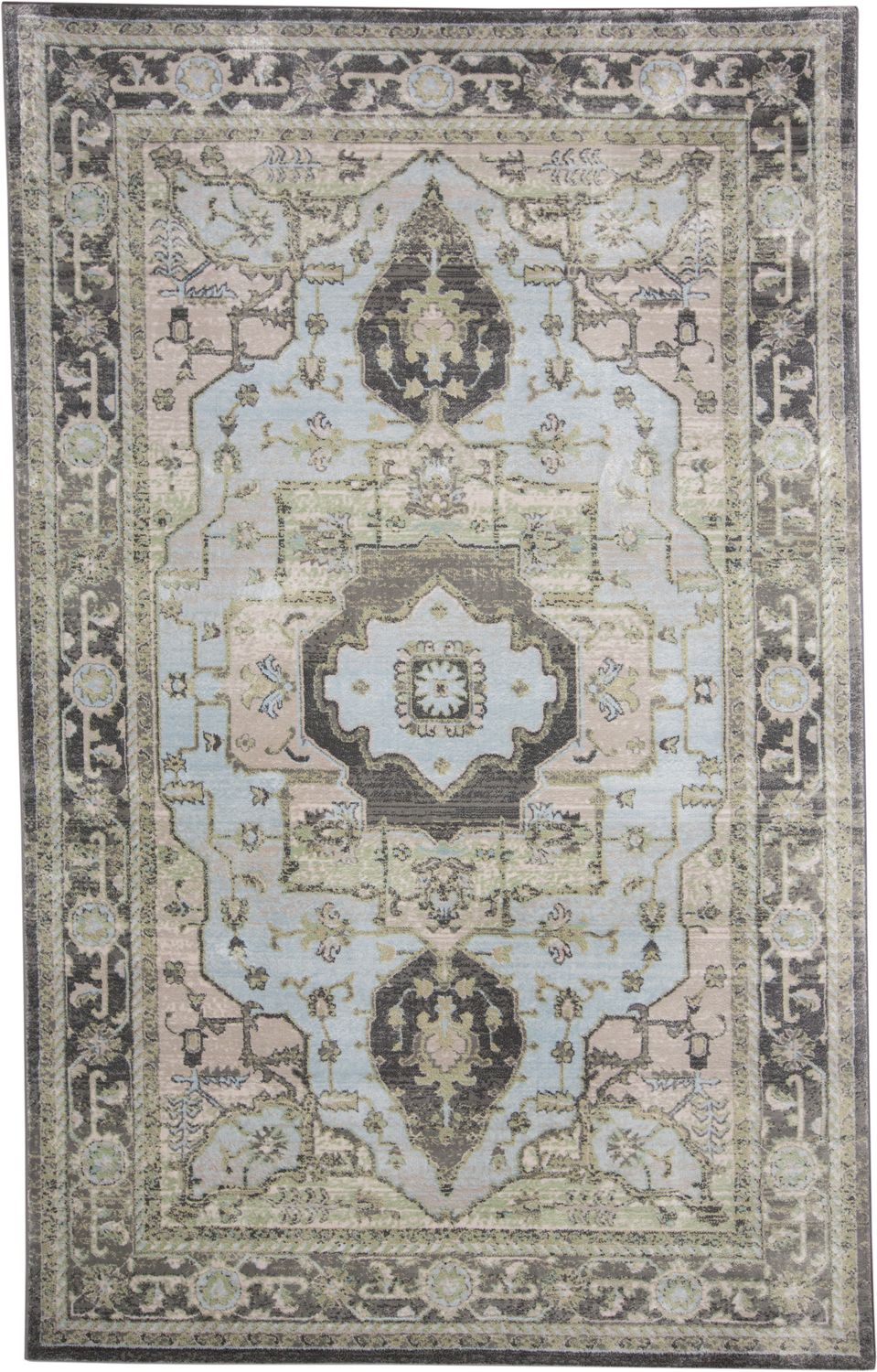 Alessandria Gray and Blue Rug by BD Fine