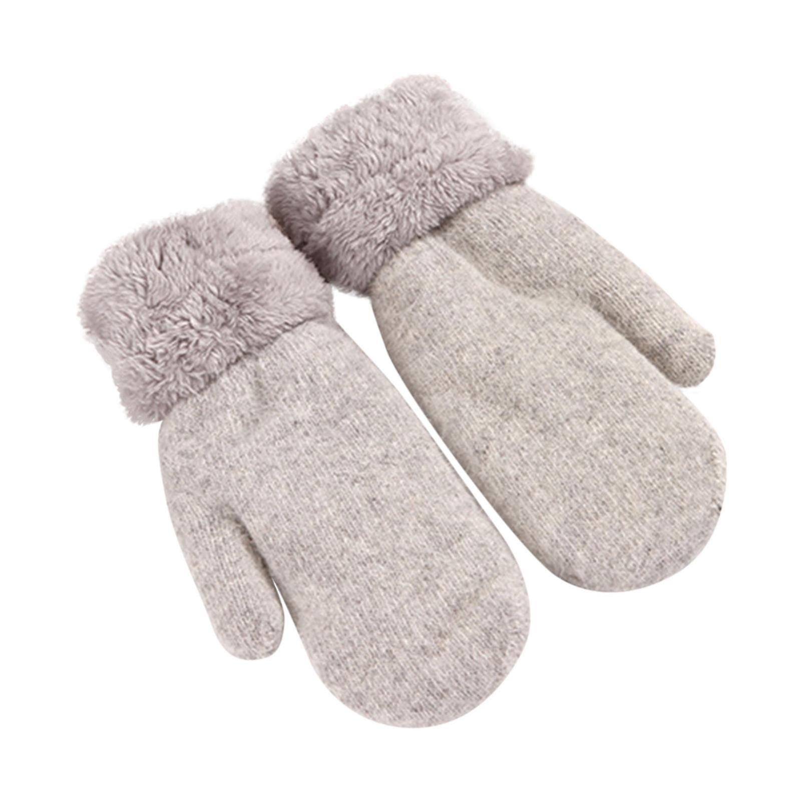 Women's Winter Gloves Warm Lining - Cozy Warmer Plush Thick Gloves Mittens