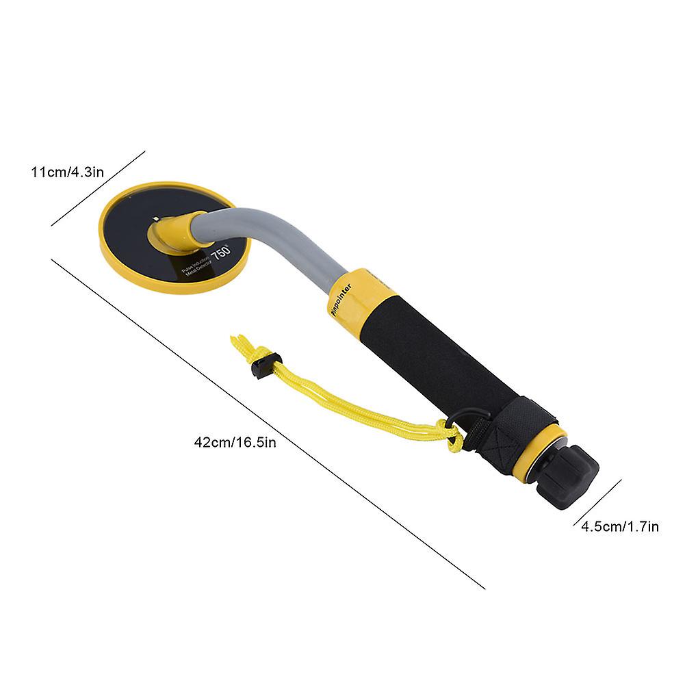 Pi750 Underground Metal Detector Treasure Hunter Gold Handheld Metal Detector Waterproof Yellow