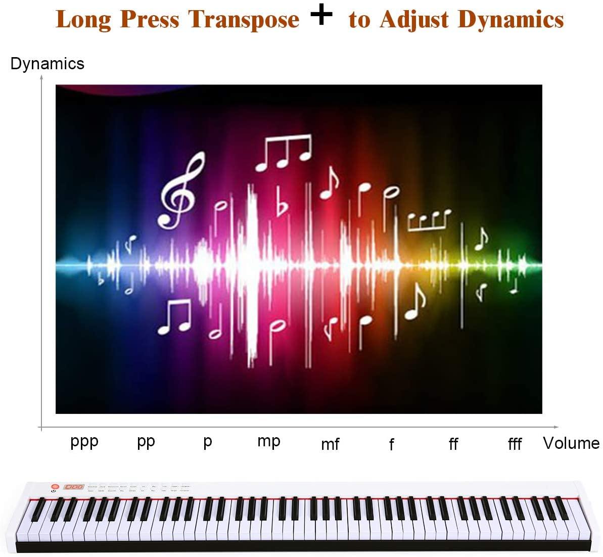 BX-II 88-Key Portable Touch Sensitive Digital Piano