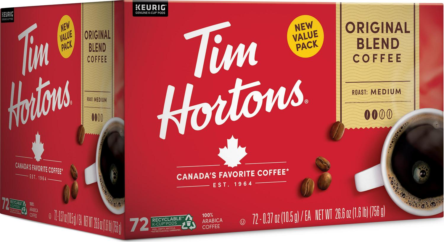 Tim Hortons Original Blend Medium Roast Keurig Coffee Pods 72 Ct  Crowdfused