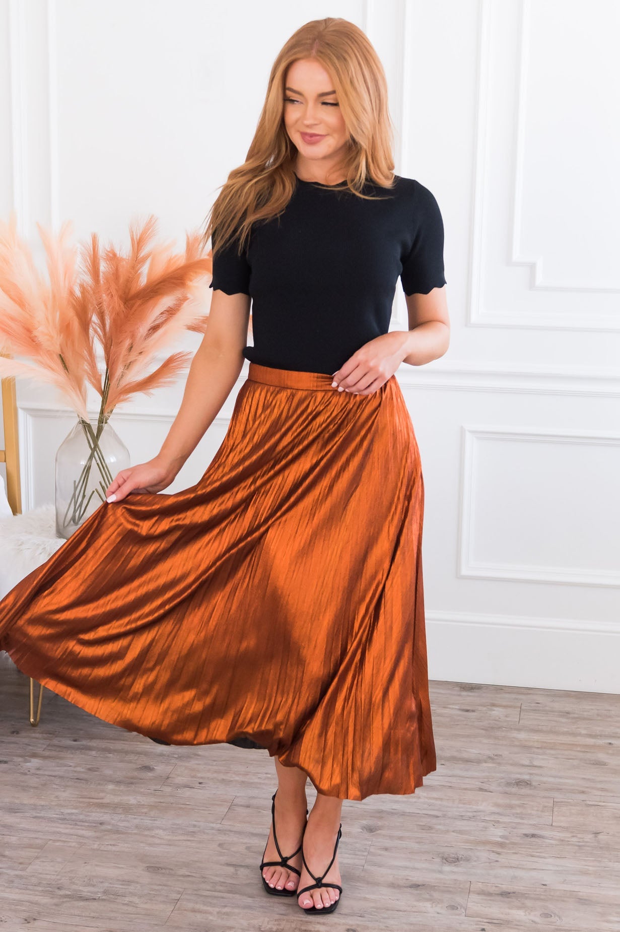 Under The Limelight Modest Pleat Skirt