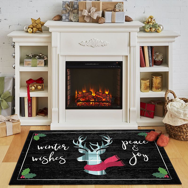 Mohawk® Home Prismatic Winter Wishes Black Rug