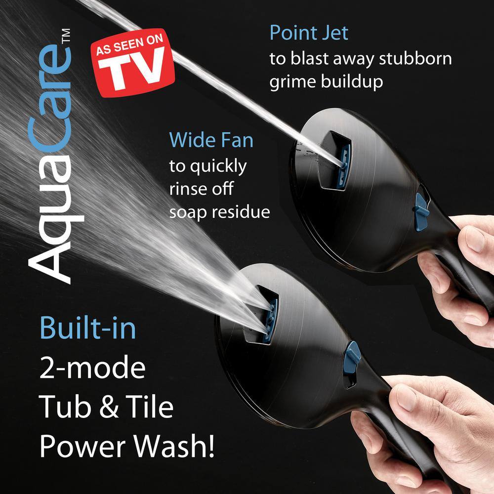 AQUACARE 80-Spray Patterns 2.5 GPM 6 in. Wall Mount Dual Shower Heads and Handheld Shower Head Antimicrobial in Oil Rubbed Bronze 43338