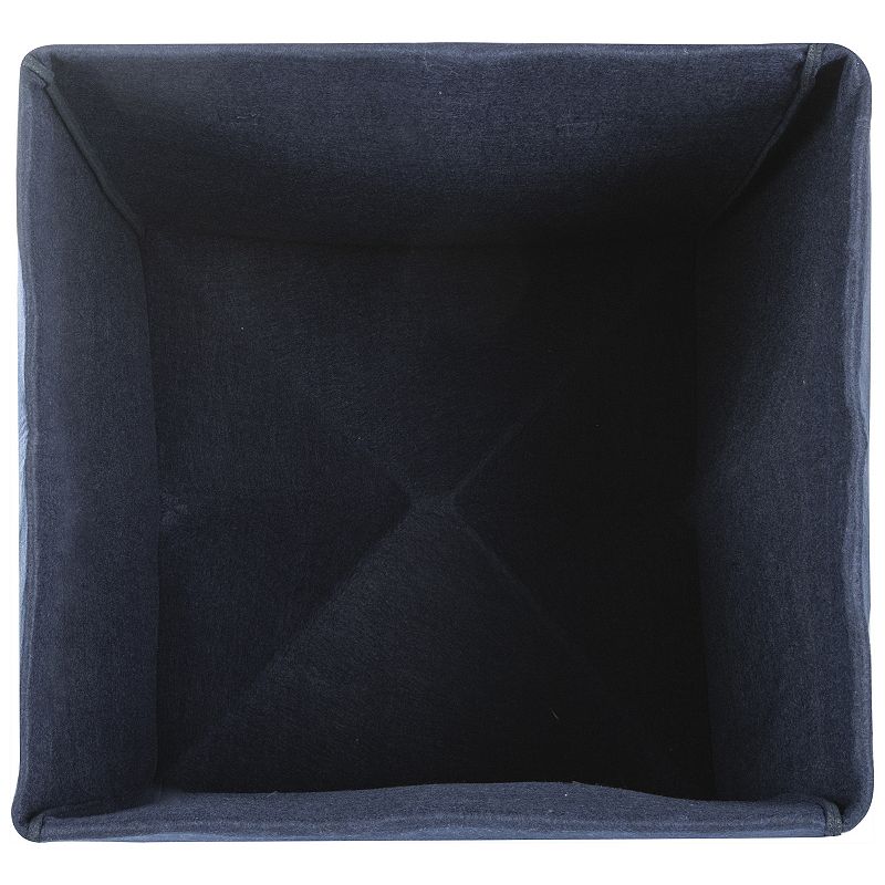 Sammy and Lou Navy Solid Color Felt Bin Hamper