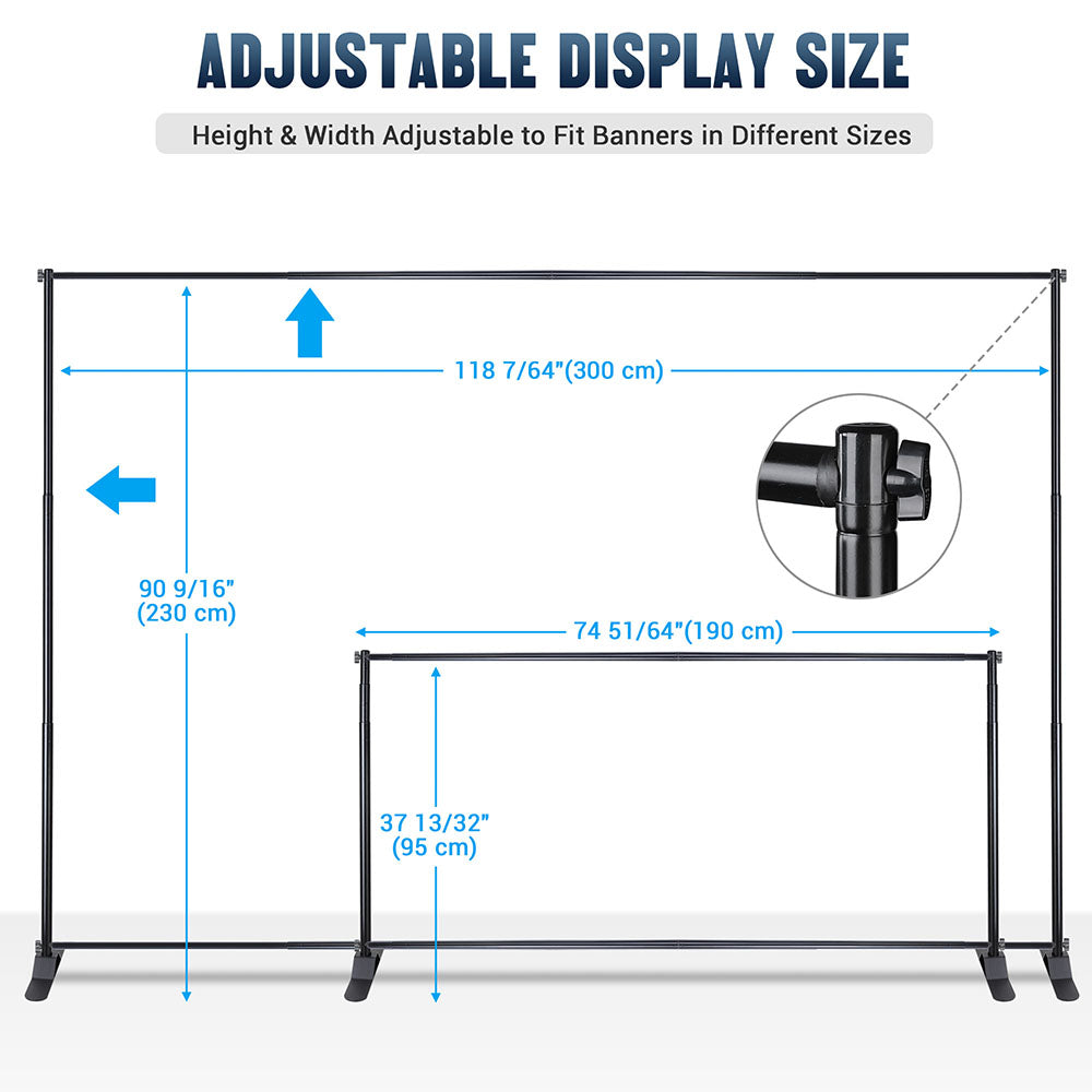 Yescom 10x8 ft Portable Trade Show Jumbo Banner Backdrop Stand