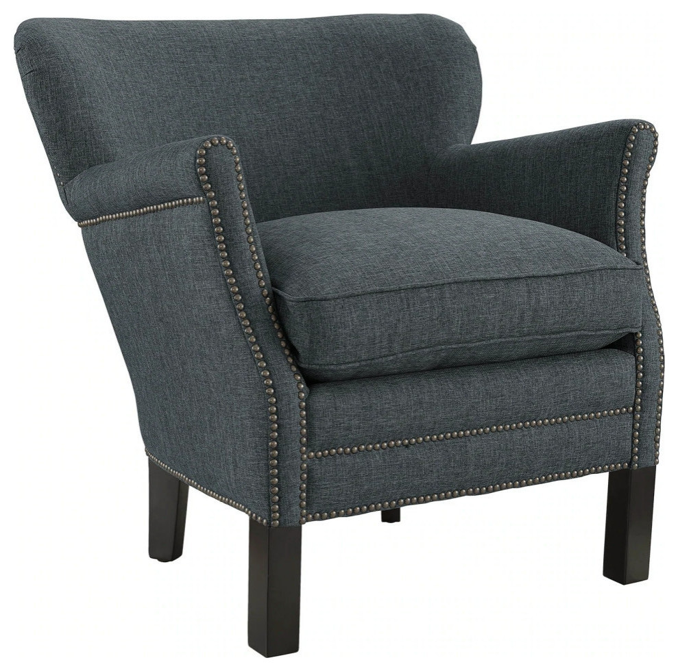 Kayden Gray Upholstered Fabric Armchair   Modern   Armchairs And Accent Chairs   by Rustic Home Furniture Deco  Houzz