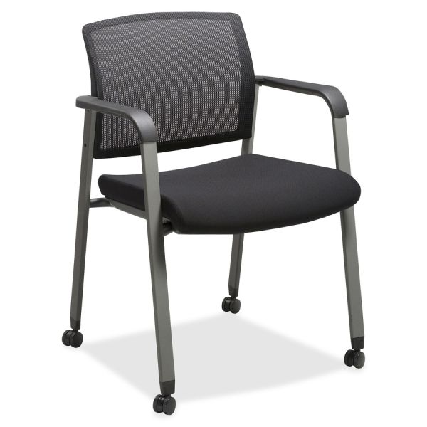 Lorell Mesh Back Guest Chairs with Casters