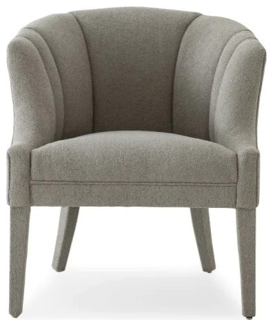 Jason Glam Gray Fabric Accent Chair   Transitional   Armchairs And Accent Chairs   by V.S.D Furniture  Houzz