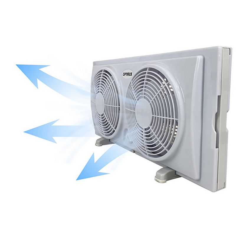 Optimus F-5280 Powerful 2 Speed Versatile 7 Inch Cool Air Home Twin Window Fan