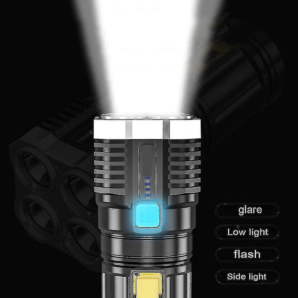 Super Bright 10000000lm Torch Led Flashlight Usb Rechargeable Tactical Light